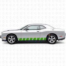 Autocollant Déco Latéral Vinyle à Rayures Style Bloc pour Dodge Challenger_3