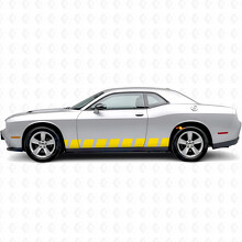 Autocollant Déco Latéral Vinyle à Rayures Style Bloc pour Dodge Challenger_5
