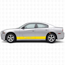 Bandes droites et autocollant vinyle latéral texte personnalisé pour Dodge Charger 2011-2014_5