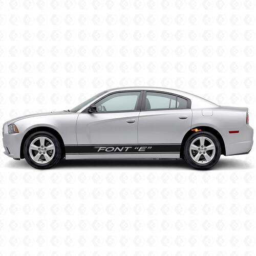 Autocollant vinyle latéral à bandes de contour personnalisé pour Dodge Charger 2011-2014