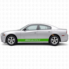 Autocollant vinyle latéral bandes droites haute puissance pour Dodge Charger 2011-2014_3