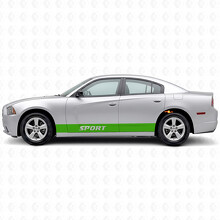 Autocollant vinyle latéral bandes droites sport pour Dodge Charger 2011-2014_3