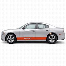 Autocollant vinyle latéral bandes droites sport pour Dodge Charger 2011-2014_4