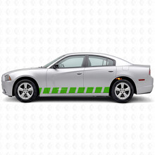 Autocollant vinyle latéral à rayures style bloc pour Dodge Charger 2011-2014_3
