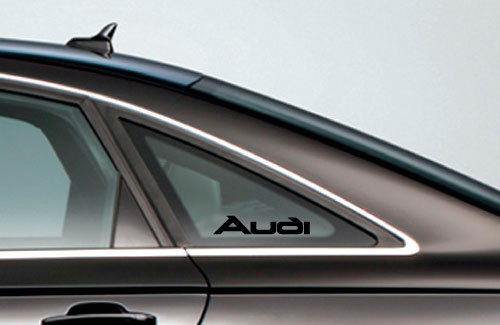 2 AUDI Logo fenêtre autocollant autocollant emblème A4 A5 A6 A8 S4 S5 S8 Q5 Q7 TT noir
