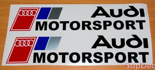 2 Autocollants Logo Audi Motorsport A3 A4 A6 A8 S4 S5 Q5 Q7 S6 Rs4 Rs6 Tt