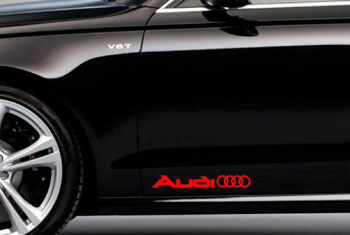 2 anneaux AUDI Logo côté coffre autocollant autocollant A4 A5 A6 A8 S4 S5 S8 Q5 Q7 TT
