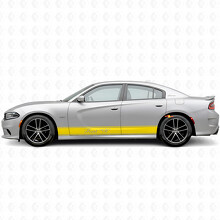 Autocollant en vinyle de bandes de contour et texte personnalisé latéral pour Dodge Charger 2015-2026_5
