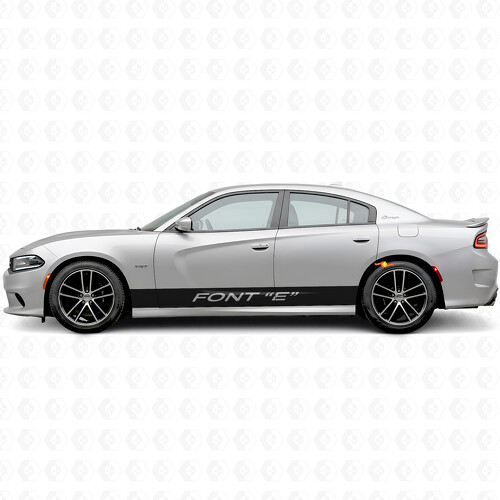 Autocollant Décalque Latéral Vinyle à Rayures Droites Personnalisées pour Dodge Charger 2015-2026