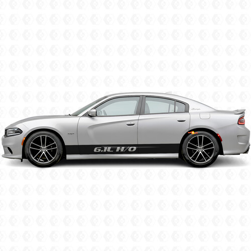 Autocollant vinyle latéral à bandes droites H/O 6.1L pour Dodge Charger 2015-2026