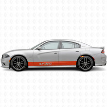 Autocollant Vinyle Latéral Sport à Bandes Droites pour Dodge Charger 2015-2026_4