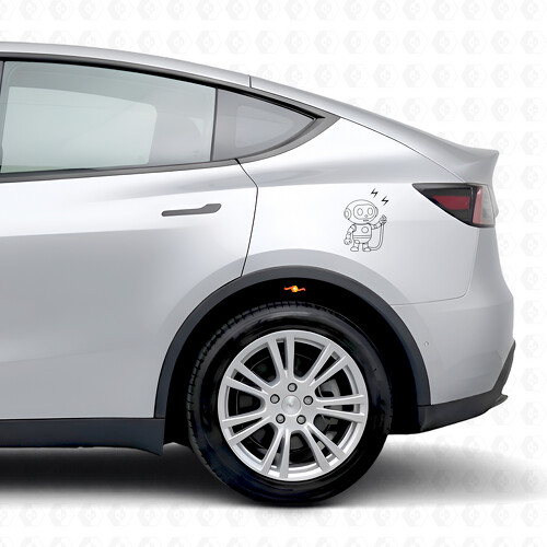 Autocollant vinyle latéral pour robot de recharge Tesla Model Y_1