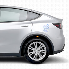 Autocollant vinyle latéral pour robot de recharge Tesla Model Y_2