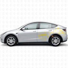 Autocollant vinyle latéral style triangle Future In Motion pour Tesla Model Y_5
