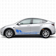 Autocollant Vinyle Changement de Porte Latérale pour Tesla Model Y_2