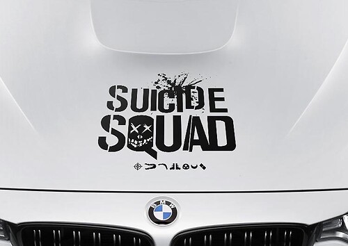 Autocollant Vinyle Capot DC Suicide Squad