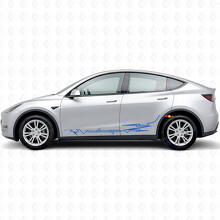 Complètement Chargé en Style Électro Autocollant Vinyle pour Porte Latérale Tesla Model Y_2