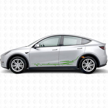 Complètement Chargé en Style Électro Autocollant Vinyle pour Porte Latérale Tesla Model Y_3