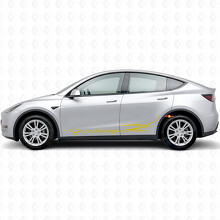 Complètement Chargé en Style Électro Autocollant Vinyle pour Porte Latérale Tesla Model Y_5