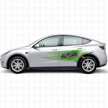 Autocollant vinyle latéral lettrage "Future" style électro pour Tesla Model Y_3