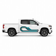 Autocollant en vinyle pour porte latérale de boucle géométrique de circuit de marée pour Chevrolet Silverado T1XX 2018-2026_2