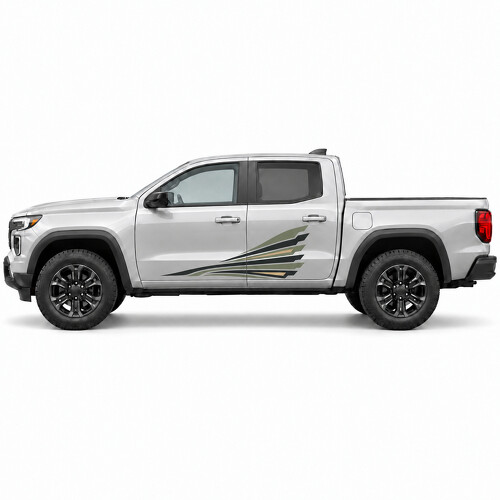 Autocollant en vinyle pour porte latérale avec lames inclinées Kestrel Wake pour GMC Canyon_1