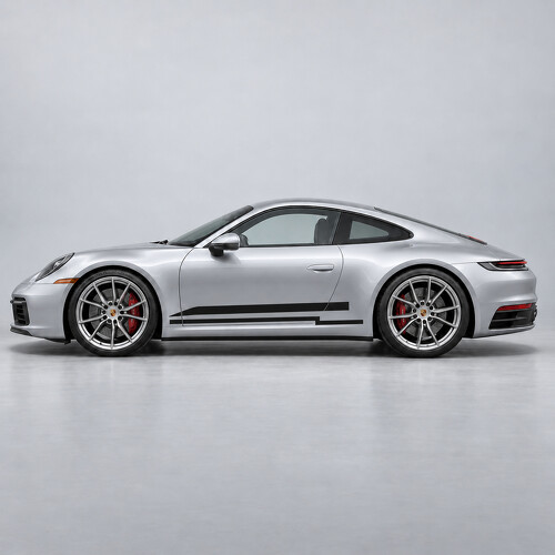 Autocollant Vinyle Latéral Rayures Incrustées Heritage pour Porsche 911 2020
