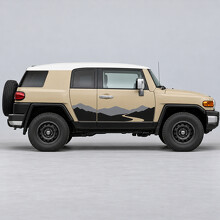 Autocollant en vinyle Porte latérale Montagnes Alpine Pass pour Toyota FJ Cruiser_2