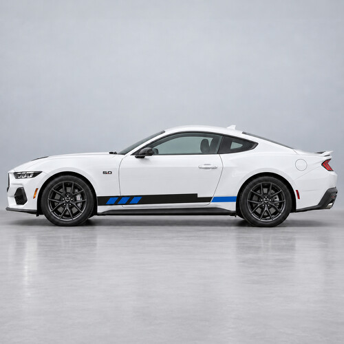 Autocollant Vinyle Latéral Rayures Coast Block pour Ford Mustang 2024