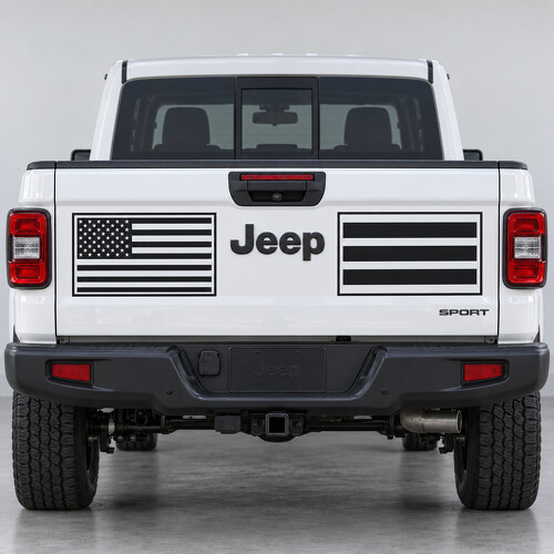 Autocollant en vinyle avec drapeau encadré pour hayon Jeep Gladiator 2023