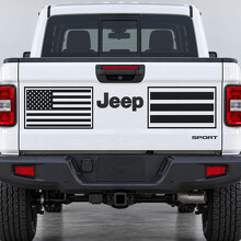 Autocollant en vinyle avec drapeau encadré pour hayon Jeep Gladiator 2023_2