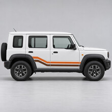 Kit d'autocollants en vinyle latéraux diagonaux doubles pour Maruti Suzuki Jimny Alpha cinq portes 2023_2
