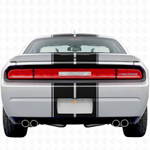 Kit Complet Autocollant Vinyle avec Bandes Doubles Contours pour Dodge Challenger 2008-2014_3