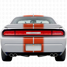Kit Complet Autocollant Vinyle avec Bandes Doubles Contours pour Dodge Challenger 2008-2014_6