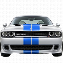 Kit Complet Autocollant Vinyle avec Bandes Doubles Contours pour Dodge Challenger 2008-2014_7