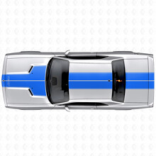 Kit complet d'autocollants vinyles avec bandes à double contour et texte personnalisé pour Dodge Challenger 2008-2014_8