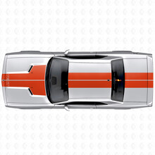 Autocollant vinyl à bandes personnalisées doubles pour capot, toit, coffre pour Dodge Challenger 2008-2014_4