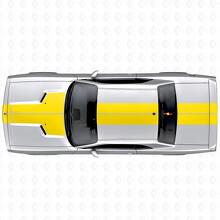 Autocollant vinyl à bandes personnalisées doubles pour capot, toit, coffre pour Dodge Challenger 2008-2014_5