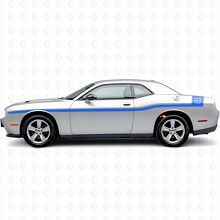 Bandeaux de contour avec texte personnalisé Autocollant vinyle latéral pour Dodge Challenger_2