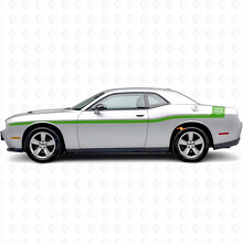 Bandeaux de contour avec texte personnalisé Autocollant vinyle latéral pour Dodge Challenger_3