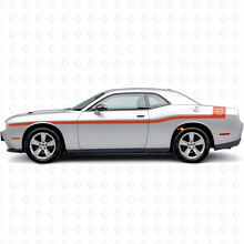 Bandeaux de contour avec texte personnalisé Autocollant vinyle latéral pour Dodge Challenger_4