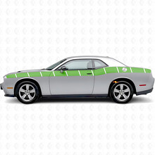 Autocollant vinyle latéral à rayures style stroboscope pour Dodge Challenger_3