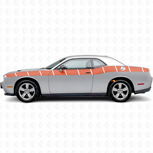 Autocollant vinyle latéral à rayures style stroboscope pour Dodge Challenger_4