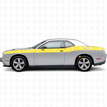 Autocollant vinyle latéral à rayures style stroboscope pour Dodge Challenger_5