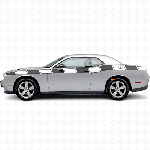 Autocollant Vinyle Latéral à Rayures Graphiques Flash pour Dodge Challenger