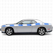 Autocollant Vinyle Latéral à Rayures Graphiques Flash pour Dodge Challenger_3