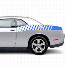 Autocollant vinyle bandes strobo latérales arrière pour Dodge Challenger_2