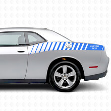 Autocollant vinyle bande stroboscopique personnalisée pour côté de lit Dodge Challenger_2