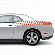 Autocollant vinyle bande stroboscopique personnalisée pour côté de lit Dodge Challenger_4