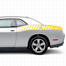 Autocollant vinyle bande stroboscopique personnalisée pour côté de lit Dodge Challenger_5